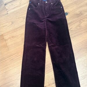 Citizens Of Humanity Corduroy Pants in Burgundy Plum